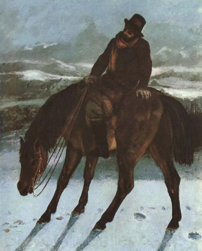 Gustave Courbet Hunter on the horse back